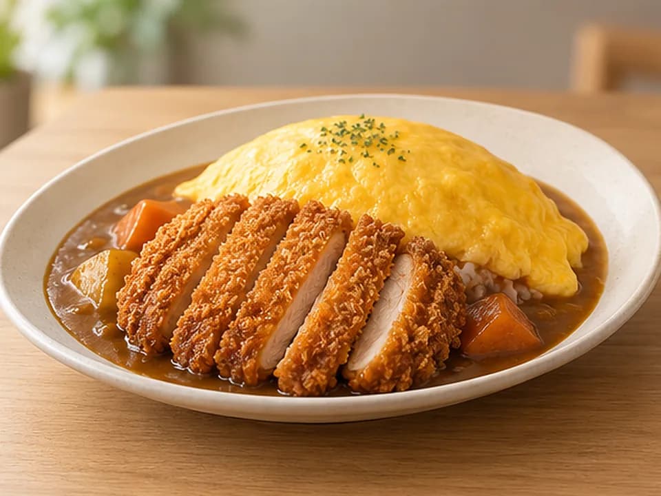 Omu Chicken Katsu Curry Rice