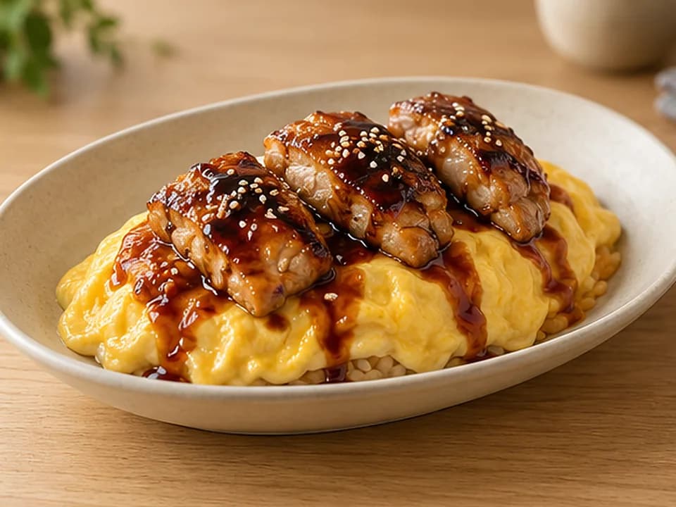 Omu Teriyaki Chicken Rice