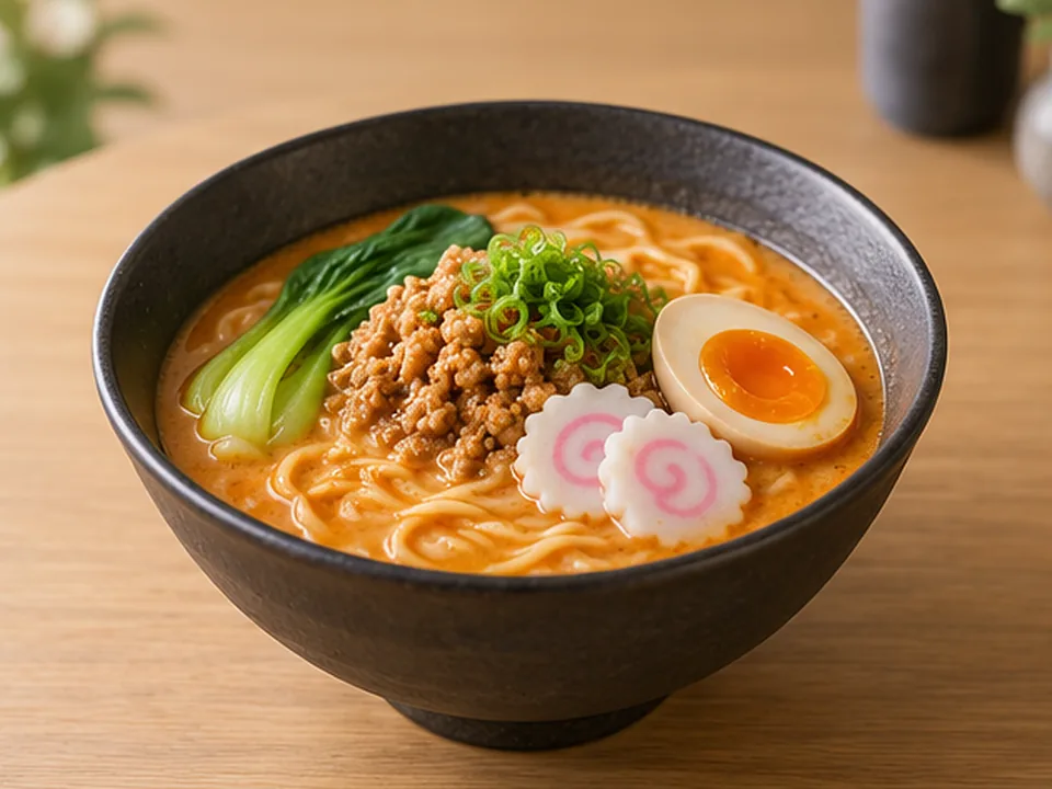 Prawn Soup Ramen with Chicken Mince